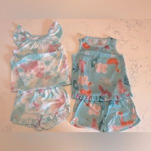 2 pack bundle of toddler girls pajamas!